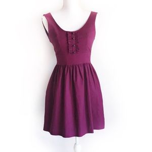 KENSIE PURPLE FLARE DRESS
